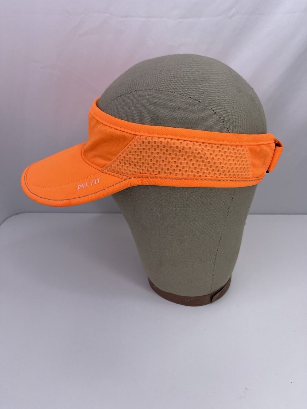 Nike Dri-FIT Daybreak Sun Visor Hat Orange Breathable Running Golf Adjustable